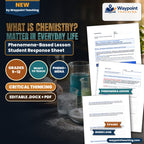What is Chemistry? Matter in Everyday Life Phenomena-Based Lesson: Violent Effervescence and Gas Release When Solid Antacid Tablets Contact Liquid Water Student Response Sheet cover