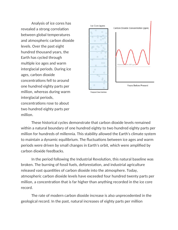 Analyzing Historical CO2 Levels Using Ice Core Data Reading Worksheet sample page