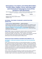 Atmospheric Circulation and Global Wind Belts: Coriolis Effect, Hadley, Ferrel, and Polar Cells, and Intertropical Convergence Zone (ITCZ) Dynamics CER Phenomena Worksheet sample page