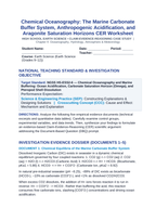 Chemical Oceanography: The Marine Carbonate Buffer System, Anthropogenic Acidification, and Aragonite Saturation Horizons CER Phenomena Worksheet sample page