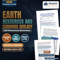 Earth Resources and Economic Geology: Porphyry Copper-Gold Hydrothermal Systems, Rare Earth Element Ore Genesis, and Critical Mineral Depletion CER Phenomena Worksheet cover