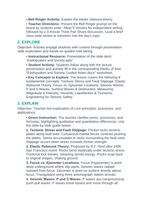 Earthquakes and Society 5E Lesson Plan sample page