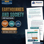 Earthquakes and Society CER Task Cards cover