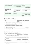 Earthquakes and Society Guided Notes sample page