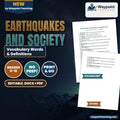 Earthquakes and Society Vocabulary Words & Definitions cover