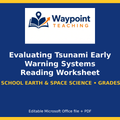Evaluating Tsunami Early Warning Systems Reading Worksheet cover