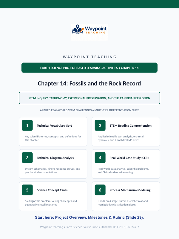 Fossils and the Rock Record Project-Based Learning Activity sample page