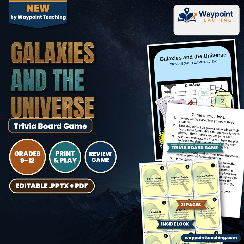 Galaxies and the Universe Trivia Board Game cover