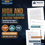 High and Low-Pressure Systems in Weather Forecasting Reading Worksheet cover
