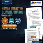 Human Impact on Climate Change Lesson Quiz cover