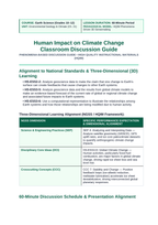 Human Impact on Climate Change Phenomena-Based Lesson: Accelerating Two-Hundred-Eighty-Gigaton Annual Calving of the Greenland Ice Sheet Teacher Discussion Guide sample page