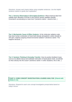 Human Impact on Climate Change Scaffolded Phenomena-Based Lesson: Accelerating Two-Hundred-Eighty-Gigaton Annual Calving of the Greenland Ice Sheet Student Response Sheet sample page