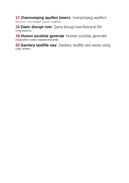 Human Impacts on Natural Resources Vocabulary Words & Definitions sample page