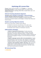 Hydrology 5E Lesson Plan sample page