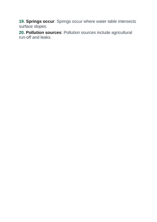 Hydrology Vocabulary Words & Definitions sample page