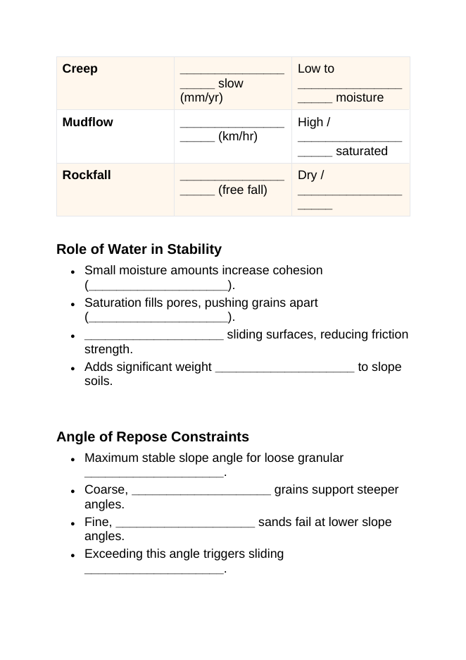 Mass Movements Guided Notes sample page