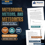 Meteoroids, Meteors, and Meteorites: Identification and Impact Reading Worksheet cover