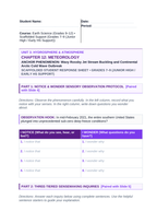 Meteorology Scaffolded Phenomena-Based Lesson: Wavy Rossby Jet Stream Buckling and Continental Arctic Cold Wave Outbreak Student Response Sheet sample page