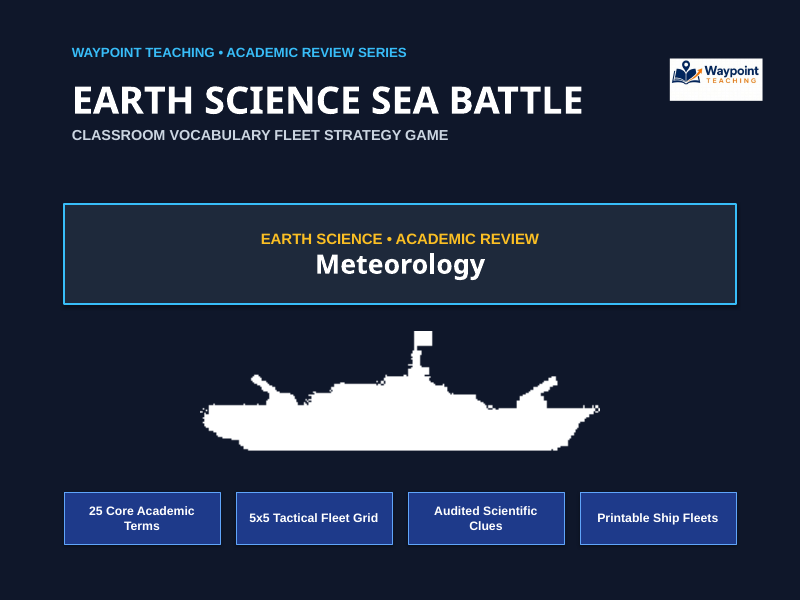Meteorology Sea Battle Review Game sample page