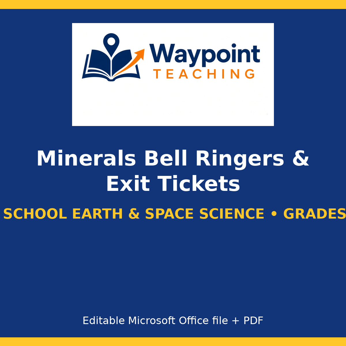 Minerals Bell Ringers & Exit Tickets cover
