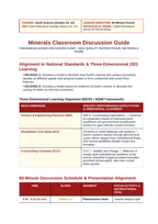 Minerals Phenomena-Based Lesson: Colossal Twelve-Meter Selenite Gypsum Crystals of the Naica Cave Teacher Discussion Guide sample page