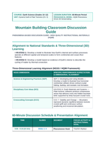 Mountain Building Phenomena-Based Lesson: Active Vertical Crustal Uplift and Deep Roots of the Himalayan Mountain Range Teacher Discussion Guide sample page