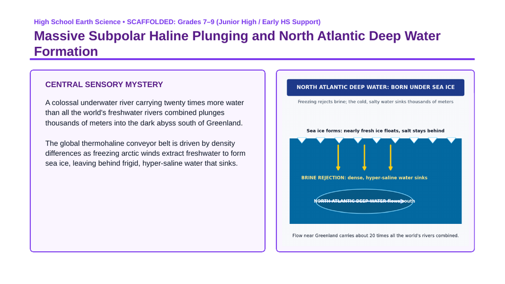 Oceanography Scaffolded Phenomena-Based Lesson: Massive Subpolar Haline Plunging and North Atlantic Deep Water Formation Presentation sample page