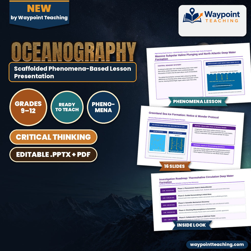 Oceanography Scaffolded Phenomena-Based Lesson: Massive Subpolar Haline Plunging and North Atlantic Deep Water Formation Presentation cover