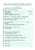 Oceanography Substitute Lesson Plan sample page