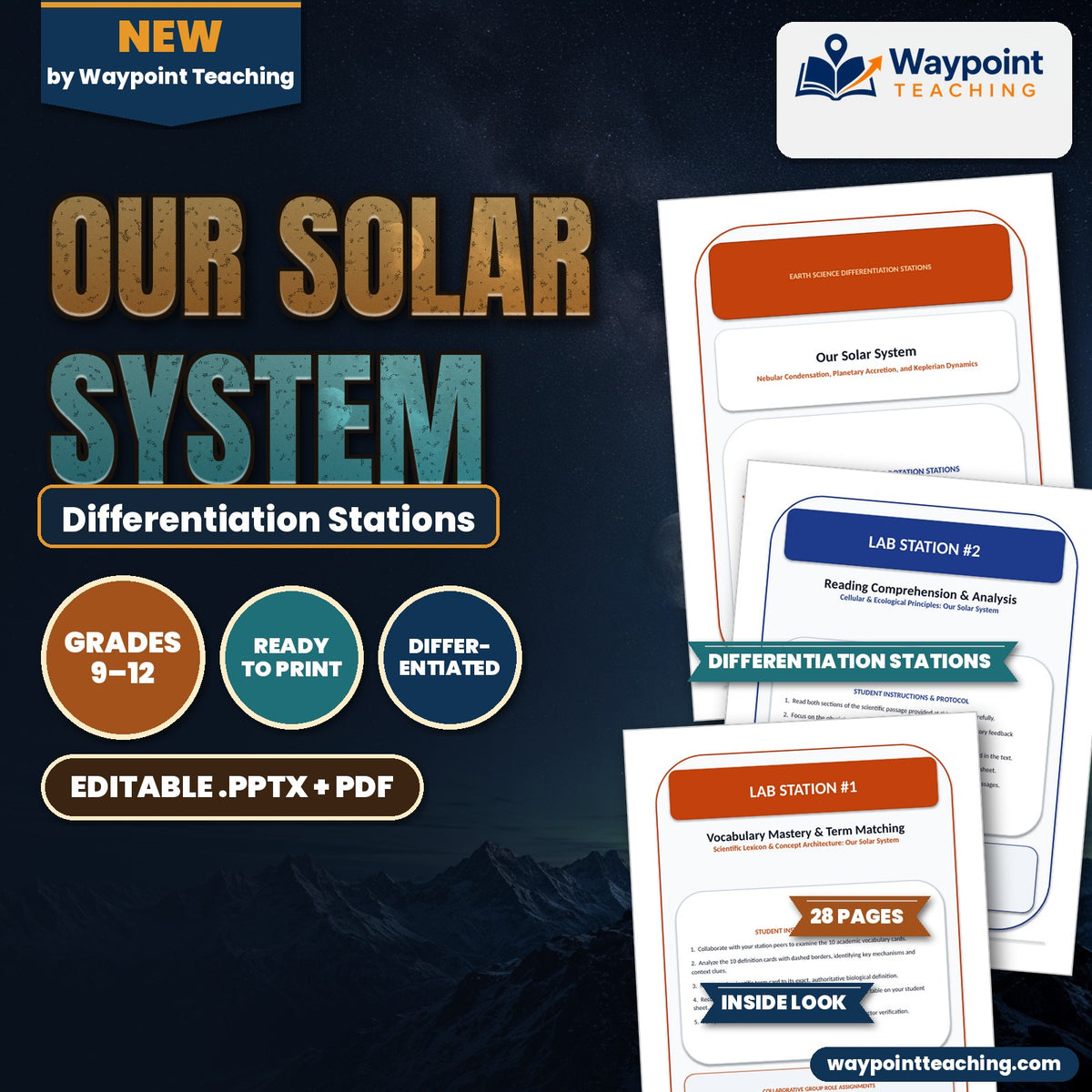 Our Solar System Differentiation Stations cover