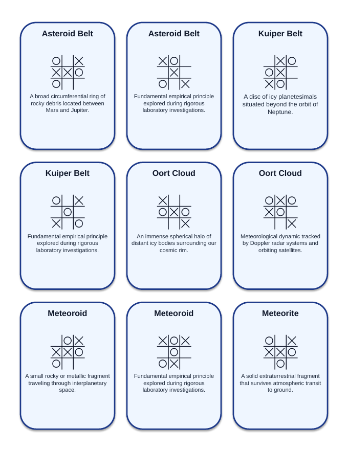 Our Solar System Tic-Tac-Toe Review Game sample page