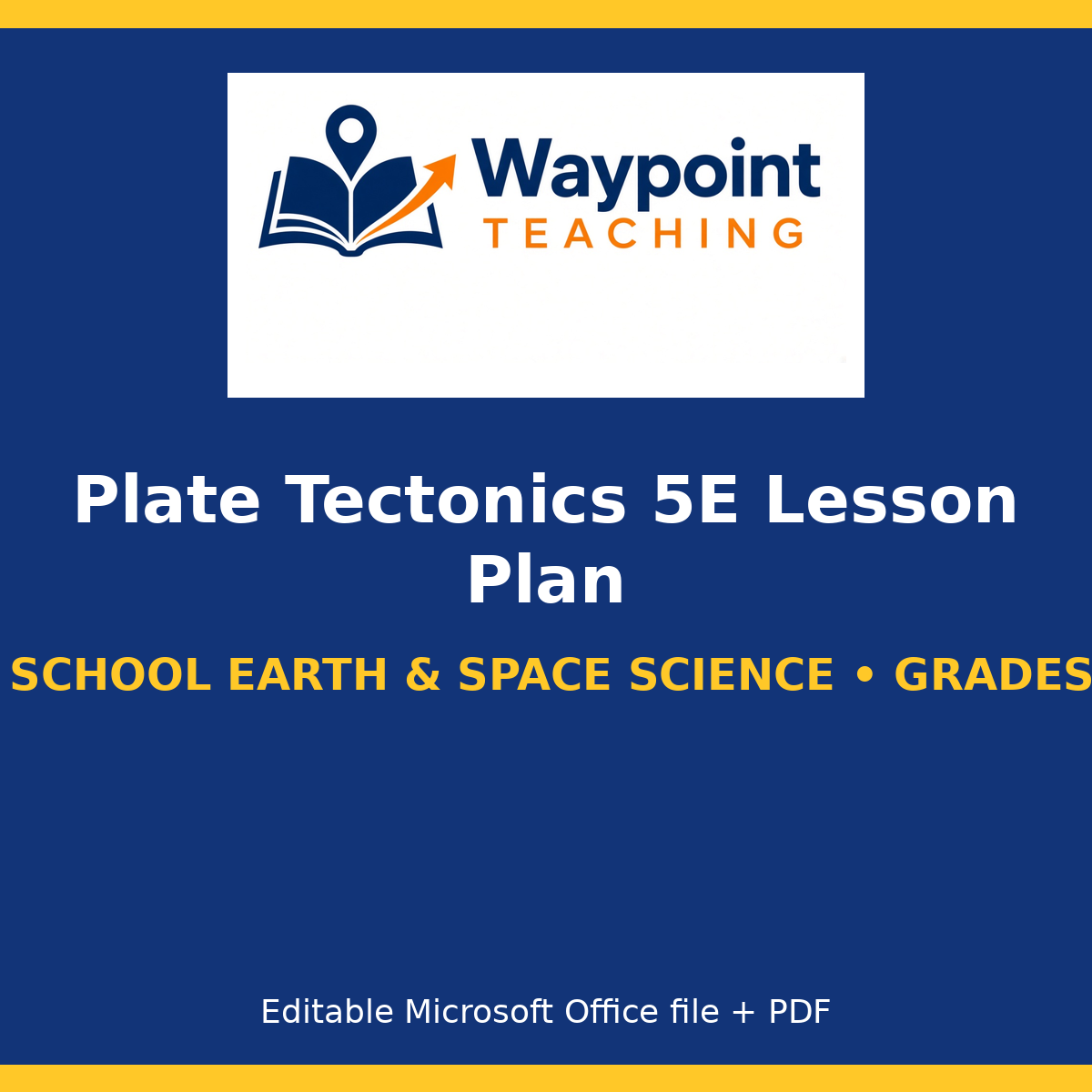 Plate Tectonics 5E Lesson Plan cover