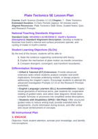 Plate Tectonics 5E Lesson Plan sample page
