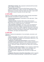 Plate Tectonics 5E Lesson Plan sample page