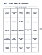 Plate Tectonics BINGO Review Game sample page