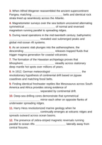 Plate Tectonics Fill-in-the-Blank Vocabulary Worksheet sample page