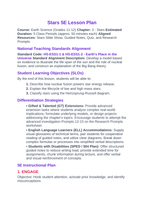 Stars 5E Lesson Plan sample page