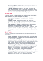 Stars 5E Lesson Plan sample page