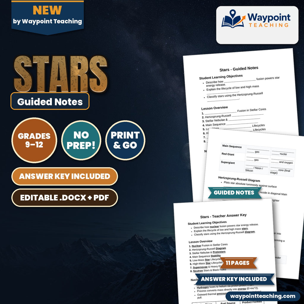 Stars Guided Notes cover