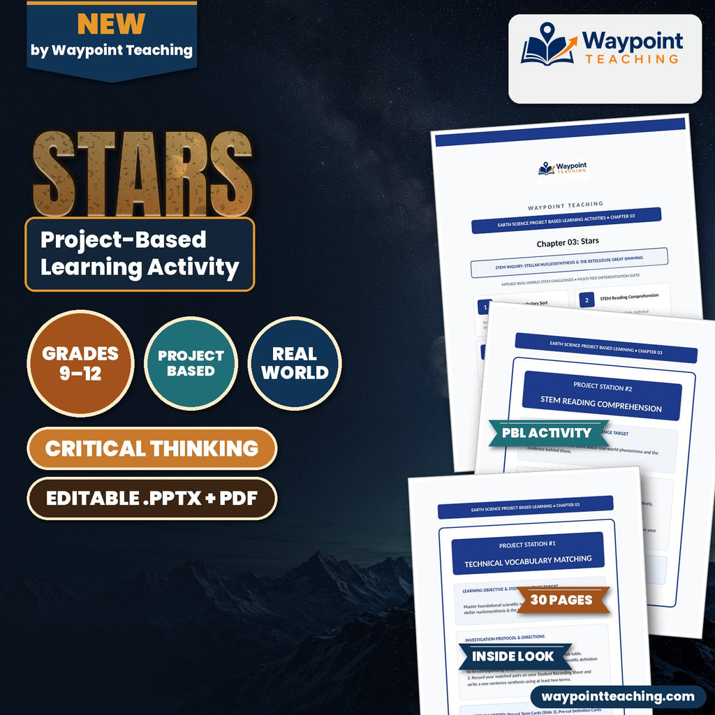 Stars Project-Based Learning Activity cover