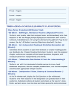 Stars Substitute Lesson Plan sample page