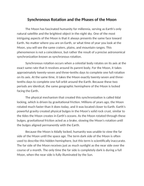 Synchronous Rotation and the Phases of the Moon Reading Worksheet sample page