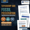 Taphonomy and Fossil Preservation: Mineral Replacement, Carbonization, and Konservat-Lagerstätten Geochemical Windows CER Phenomena Worksheet cover