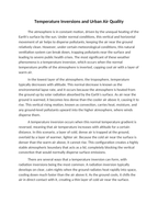 Temperature Inversions and Urban Air Quality Reading Worksheet sample page