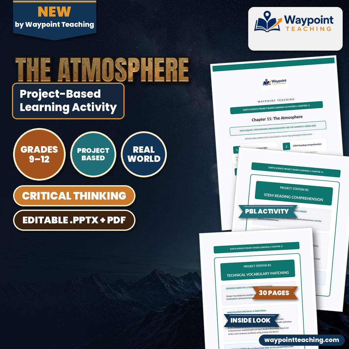 The Atmosphere Project-Based Learning Activity cover