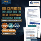 The Cambrian Explosion and the Great Ordovician Biodiversification: Biomineralization, Ecological Arms Races, and Tiering CER Phenomena Worksheet cover
