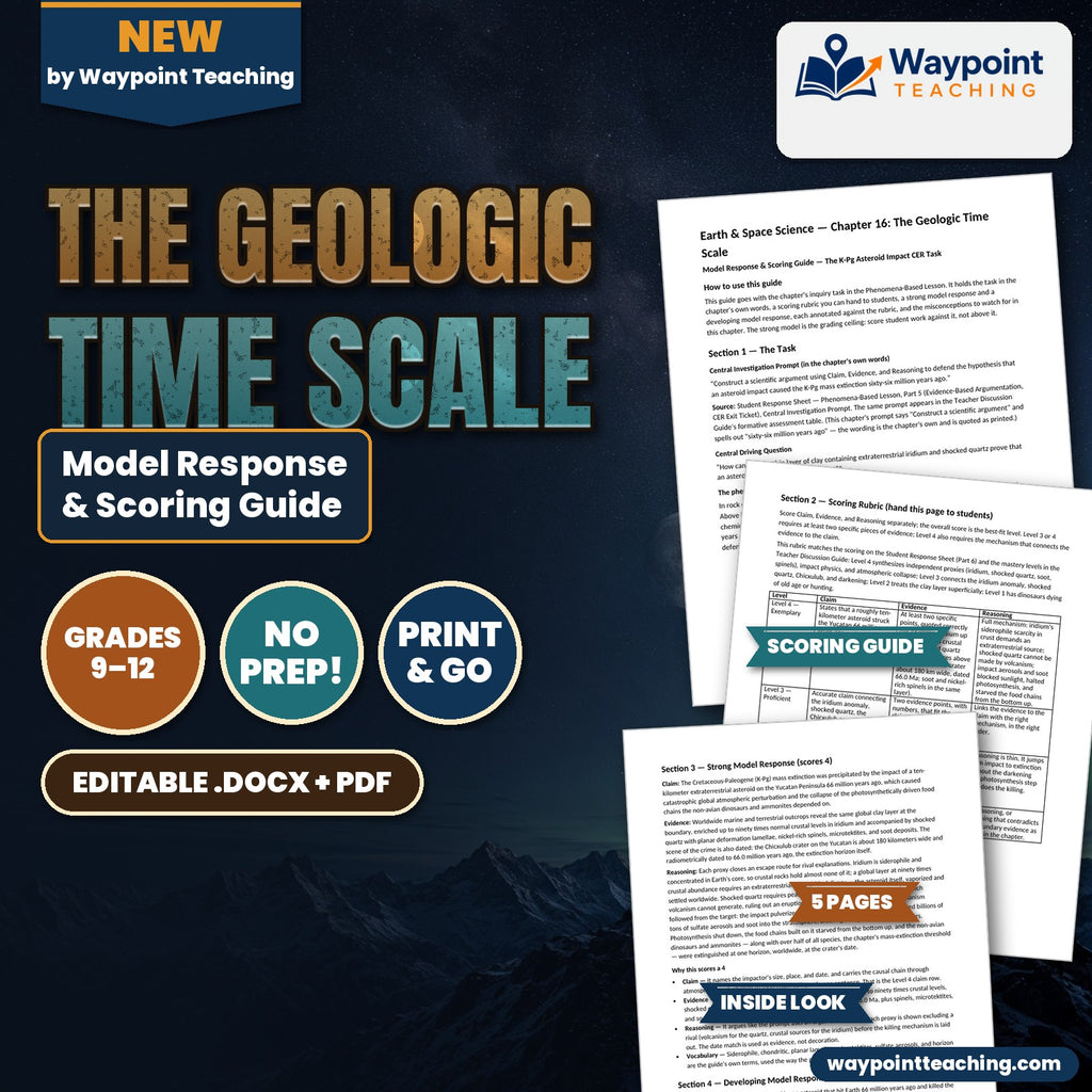 The Geologic Time Scale Model Response & Scoring Guide cover