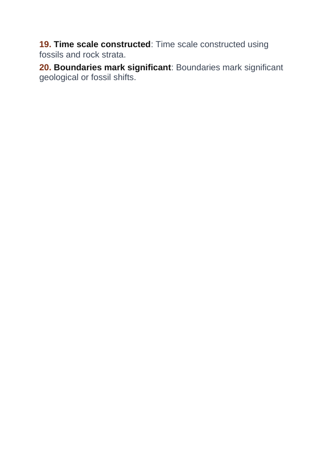 The Geologic Time Scale Vocabulary Words & Definitions sample page