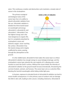 The Stratospheric Ozone Layer and UV Shielding Reading Worksheet sample page