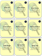 The Sun, Earth & Moon Relationship Trivia Board Game sample page